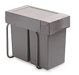 Victory Einbau-Abfallsammler Double-Man 28 Liter in Alugrau Teilauszug Küche Mülleimer