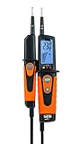 HT-Instruments Digitaler Spannungsprüfer, mit Lastzuschaltung, 0V bis 690V AC/DC, CAT IV 600V, HT7, Schwarz, orange