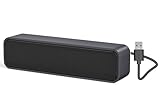 ADELGO SoundBar Mini USB Lautsprecher, Computer Lautsprecher Laptop Boxen für PC, Computer, Laptop, Notebook, Tablet - Plug and Play - Grau