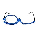 Make Up Schminkbrille mit klappbaren Brillenglas, Lesebrillen Damen Schminkbrille, Make up Brille,Schminkbrille Make up Brille Lesebrille Presbyopie,Makeup Lesebrille Vergrößern Flip,+2,0