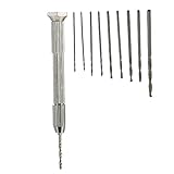 IWOWHERO Handbohrer Präzisionsbohrer mit Teiligem Bohrerbits für Schmuck Holzschnitzerei Modellbau Mini Handbohrmaschine Kompakt Tragbar Präzise Vielseitig für DIY Arbeiten