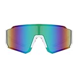Bokcztml Fahrradbrille, polarisiert, Sport-Sonnenbrille, Outdoor, winddicht, Sportbrille für Herren und Damen, winddichte Sportbrille