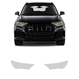 HCXNBS Auto Scheinwerfer Schutz Tönung Film Rauch Schwarz TPU Schutz Transparent Aufkleber, Passend für Audi Q7 S Line 2020-2024