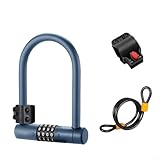 U-förmiges Fahrradschloss mit vierstelliger Kombination, robuste Stahllegierung und wasserdichte Funktion für langfristigen Einsatz im Freien (grau)
