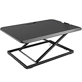 BONTEC Steh-Sitz Schreibtisch Steharbeitsplatz Stehpult Standtisch Ergonomische Höhenverstellbar für PC-Computerbildschirm, Laptop | 67x47cm Plattform, 8 kg Kapazität