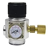 Mini-Gasregler, Soda-Fass-Regler, CO2-Fass, Charr, 0–90 PSI, for Soda-Maker, Sprudelwasser, Bier, Soda-Flasche, Tr21.4 von PERA CO2 controller(3l8-24UNF)