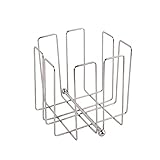 APS 11765 Serviettenhalter „Wire', Serviettenspender aus verchromtem Metall, Serviettenständer für Servietten 1/4 Falz, inkl. Beschwerer, 19 x 19 cm, 19 cm Höhe, für 150 Servietten