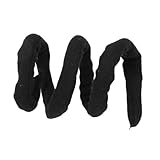 Xiuganpo Biegbares Dreadlock-Haargummi mit Starkem Draht, Lange Dreadlock-Zubehör-Haarbänder für Hohe Pferdeschwänze, Reines Schwarz