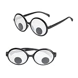 WATIIFUFU 2st Brille Mit Rundem Gestell Rahmen Brille Party Bevorzugt Spielzeug Kostümbrille Halloween-party-brille Lustige Brille Lustige Sonnenbrille Party-streich-brille Partybrille