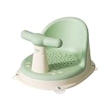 SM SunniMix Badewannensitz Baby ab 6 Monate Junge Mädchen, Flipper Badesitz Bequem, Badestuhl Badehilfe Babysitz Rutschfest Ergonomisch und Sicher für die Badewanne Kleinkinder Kinder Baby - GRÜN