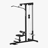JK FITNESS JK6084【Combo Lat-Maschine / Row Pulley】 für Training Rücken und Schultern, Gestell aus Stahl, Belastung Hantelscheiben bis 120 kg, inklusive Zubehör, ideal für Home Gym Belastung für