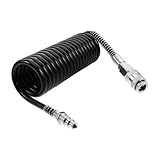 SWOOMEY Druckluftschlauch mit Schnellkupplung PU Luftschlauch für Kompressoren Selbstverriegelnd Robust und Elastisch für Pneumatik Anwendungen und Effiziente Verbindung