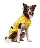 TRIXIE Regenmantel Vimy für Hunde L gelb – Hunde-Regenjacke mit reflektierenden Elementen für mehr Sicherheit im Dunkeln – bequem & verstellbar - 7976