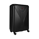 WENGER Ibex Large Hartschalenkoffer mit 4 Rollen, Trolley, Groß, 100 (118) l, Sicherheitsschloss, Damen Herren, Reisen Urlaub, Schwarz, 612041