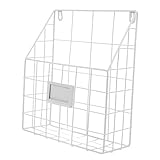 HOLIDYOYO Zeitungsständer bücherregal weiß Wandmagazinhalter magazinständer empfindlich Zeitschriftenhalter an der Wand Inhaber Zeitschriftenständer an der Wand wandorganisator regal Eisen