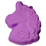 Silver-Stage Einhorn Backform Unicorn rosa Kuchenform für backen Kindergeburtstag Silikonform für Kuchen Eis Schokolade Brot Dessert Pudding BPA Freiding BPA Frei