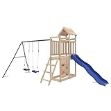 Kangqiling Outdoor-Spielset aus massivem Kiefernholz, Braun, 3155894