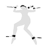 UTIMI BDSM Bondage set Bettfesseln - Sex Spielzeug mit Seil Augenbide Handschellen Fußfesseln Bett Set Fesseln Sexspielzeug Erotik Fesselset für Liebhaber Extreme Anfänger und erfahrene Paare,Schwarz