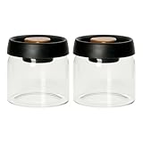 Nchdewui 2er Pack 500ml Einmachgläser mit Schraubdeckel,Overnight Oats Gläser,Marmeladengläser Glasbehälter für Salat Joghurt Pudding Chutney Marmelade (2 x 500ml)