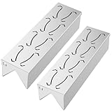 Hipiere Räucherbox zum Gasgrillen, 2 Stück, Holzspäne-Rauchbox für Gasgrill, V-förmiges Design für maximale Rauchproduktion, langlebiger und praktischer Scharnierdeckel, Set mit 2 Größen (30,5 cm und