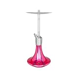 Steamulation Ultimate One Gen. III Shisha – Single-Schlauch, SteamClick 360°, Cooling Purge, Advanced Diffusor, Dip Tube Control – 51 cm – Kein Tabak enthalten (Pink Metallic)