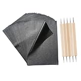 GARIOUANS Graphit Carbon Transferpapier mit Schwarzem Kohlepapier und Werkzeugen Praktisches Langlebiges Malblock durchschlagpapier für Zeichnen Basteln Holzbrand Vielseitig für Zuhause und
