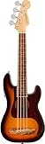 Fender Fullerton Precision Bass® Uke, Walnut Fingerboard, Tortoiseshell Pickguard, 3-Colour Sunburst