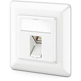 deleyCON 1x CAT6a Keystone Netzwerkdosen Set (10 GIGABIT) Unterputz STP Geschirmt Metall Gehäuse RJ45 Datendose Netzwerkkabel