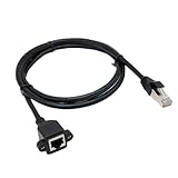 RJ45-Ethernet Verlängerungskabel, Cat6-Stecker auf Buchse, abgeschirmt, Schraubmontage, Gigabit Internet Vernetzung, Heimverlängerung