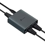 TP-Link EH210 LAN Splitter 1 auf 2 (Gigabit Ethernet Splitter) | inkl. USB-Stromkabel & Cat 5e Netzwerkkabel | Aluminiumgehäuse, Plug & Play, LAN Switch 2 Port
