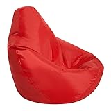 Odot Jugendliche Erwachsene Sitzsack, Sitzsack Bezug, Sitzsack Bezug Ohne Füllung, Komfortabler Abnehmbarer Bean Bag, Outdoor Sitzsack für Indoor Outdoor Living Room Decor (90x110cm,Rot)