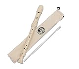 Flötenlilli EH 3908 Blockflöte aus Kunststoff für Kinder, Sopran, deutsche Griffweise, Tasche, Wischerstab,,Soprano Recorder