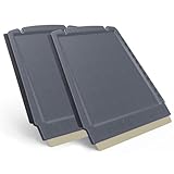 A052-2 2 Eiskratzer Auto Murska Eisschaber Messing Messingschaber HIPS Original aus Finnland TOP Qualität 90mm kleiner praktischer Schaber 3 seitig verschiedene Schabkanten (2 Stück Grau)