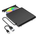 Spofeynny Externes CD/DVD Laufwerk USB 3.0 und Typ C Tragbares CD/DVD-RW Laufwerk CD-Brenner Für PC, Laptop, Notbook, Desktops, Windows 7/8/10/XP/Vista/Linux Plug and Play