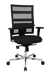 Topstar Sitness X-Pander Plus, ergonomischer Bürostuhl, Schreibtischstuhl, inkl. Multifunktions-Armlehnen, Body-Balance Tec-Gelenk, Stoff, schwarz, 61 x 59 x 130 cm