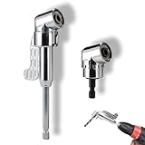 2er-Pack 90° & 105° rechtwinkliger Bohreradapter - 1/4-Zoll-Sechskantschaft, ideal für enge Räume, kompatibel mit Bohrmaschinen und Schraubendrehern