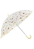 Sterntaler Regenschirm Pferd Sunny - Kinder Regenschirm mit Klettverschluss - Regenschirm mit halbrundem Griff - Regenschirm für Kinder mit Blumen Druck, transparent