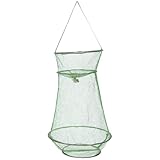 Amosfun Leichtes Verschleißfestes Fischfangnetz mit Kordelzug Robustes Nylon Fischernetz zum Angeln Schnelltrocknendes Abriebfestes Fangnetz für Outdoor und Wildwasser