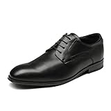 Bruno Marc Herren Anzugschuhe Schnürhalbschuhe Klassischer Business Derby Oxford Hochzeit Schuhe Schnürschuh,Size 43,Schwarz,SBOX229M-E