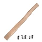 1 Satz Axtgriff mit Keilen Holzgriff für Äxte rutschfest Schockabsorbierend für Holzarbeiten und Camping