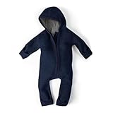 Ehrenkind® WALKOVERALL | Baby Wollwalk-Overalls aus Natur Schurwolle mit Reißverschluss | Walk Wolle Woll-Anzug für Kleinkind und Baby | Blau Gr. 86/92