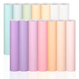 VINYL FROG Pastell Vinylfolie Plotter 14 Blätter Selbstklebend Plotterfolie Vinyl 12 Boho Permanent Vinyl +2 Transferfolie Plotter für Home Decor Geburtstag Party Tasse Geschenk