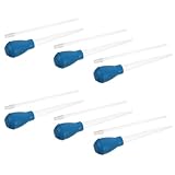 LOORGVEL 6Er Set Fischkiessauger Manueller Wasserreiniger Fischabfallsauger Mini Aquariensauger Praktischer Wasserreiniger Kiessauger Für Aquarien Durchsichtiger Aquarium