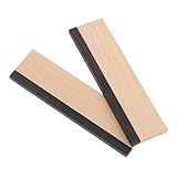 Yardwe Ahorn Ebenholz Stegsattel für Dobro Resonatorgitarre Holz Brücke Sattel mit Ebenholzplatte aus Viertelgesägtem Ahornholz