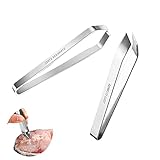 2 Stück Fischgrätenpinzette,Edelstahl Grätenzange,Fisch Pinzette,Fischgrätenzange für Ente Huhn Schwein Haar,Küchenpinzette