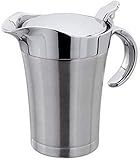YXUANYZNB Edelstahl Sauciere Boot, doppelwandige Isolierung - Silberner Saucenkanne für Abendessen, kleine Partys, Familienessen, 750 ml