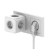 OUFUYU Würfel Steckdosenleiste 5-Fach Steckdose für Haus Büro Küche Wohnzimmer