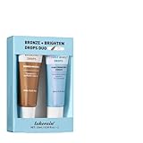 Brightening & Bronzing Drops Set, Flüssiger Bronzer Für Gesicht & Haut, Bräunungstropfen & Brightening Dual Action Combo, Seidig & Nicht Klebrig, Sorgt Für Ein Sonnengeküsstes Strahlen