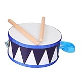 TOGEVAL Orff Percussion Set Teilig mit Snaredrum und Handtrommel Trommelstöcken Vielseitiges Schlaginstrument für Schule Orchester Robust und Klangstark Blau