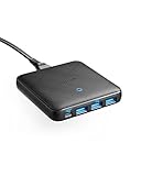 Anker PowerPort Atom III Slim USB C Ladegerät, 65W 4 Port PIQ 3.0 & GaN Netzteil mit 45W USB C Eingang, für MacBook, USB C Laptops, iPad Pro, iPhone 15, Galaxy, Pixel und mehr